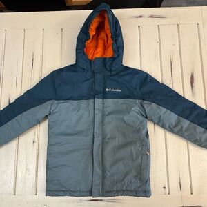 Columbia Kids' Teal/blue-grey and Orange Puffer Jacket